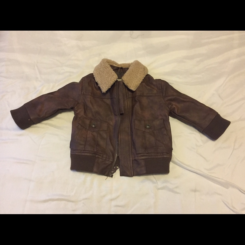 12m Baby genuine leather Oshkosh jacket